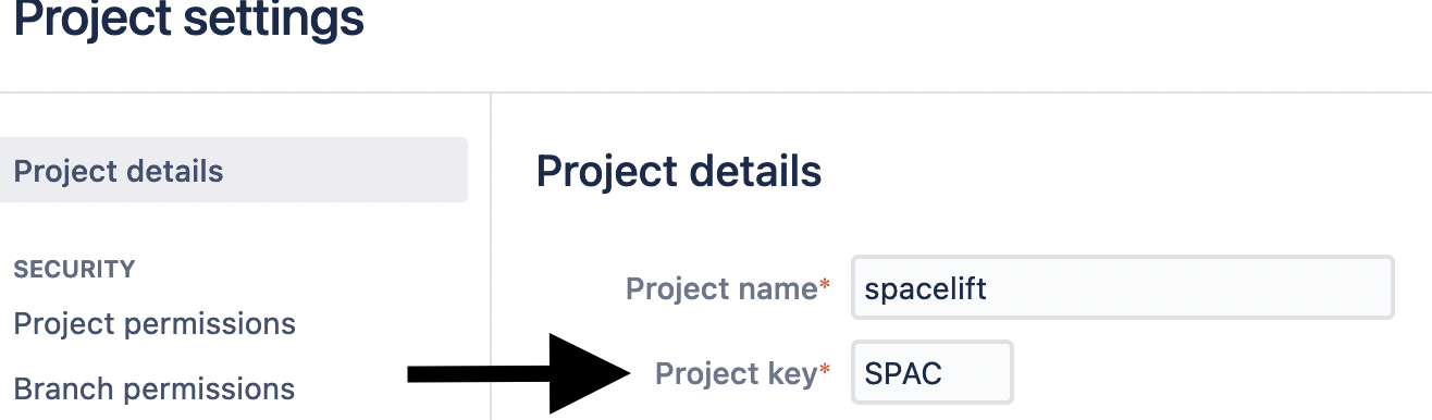 Bitbucket Datacenter/Server project key